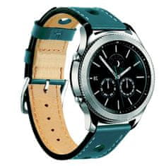 BStrap Leather Italy řemínek na Huawei Watch 3 / 3 Pro, dark teal