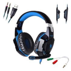 Northix Herní sluchátka G2000 Pro – modrá 