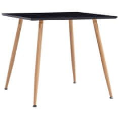 shumee Jídelní stůl černý a dubový 80,5 x 80,5 x 73 cm MDF
