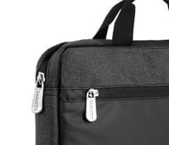 Pánská brašna na 15,6" notebook , Dámské/Pánské/Unisex Jednokomorová taška na notebook Prostorná voděodolná kabelka na notebook v šedé barvě, šikovná taška 42x30x4.5/ZG626