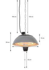 ProGarden Ohřevná topná lampa na zavěšení infrazářič 1500W
