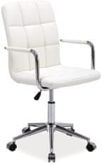 CASARREDO Kancelářská židle ELZA bílá ekokůže