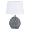 Clayre & Eef Stolní lampa keramická bílá šedá 38 cm