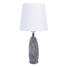 Clayre & Eef Stolní lampa keramická bílá šedá 38 cm