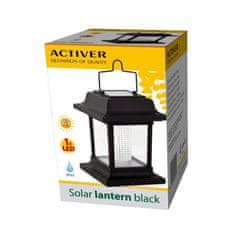 ACTIVER Lucerna solární plast, černá, sada 3 ks