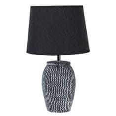 Clayre & Eef Stolní lampa keramická černá šedá 41 cm