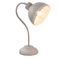 Clayre & Eef Stolní lampa kovová šedá 35 cm