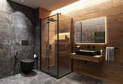 Deante Kerria plus černá - sprchové dveře bez stěnového profilu, systém kerria plus, 90 cm - skládací (KTSXN41P)