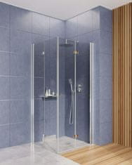 Deante Kerria plus chrom - sprchové dveře bez stěnového profilu, systém kerria plus, 100 cm - skládací (KTSX043P)