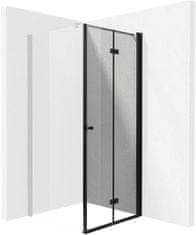 Deante Kerria plus černá - sprchové dveře bez stěnového profilu, systém kerria plus, 70 cm - skládací (KTSXN47P)