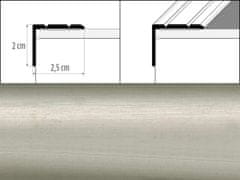 Effector Přechodové lišty A36 - SCHODOVÉ šířka 2,5 x výška 2 x délka 90 cm - inox