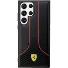 Ferrari FEHCS23LPCSK hard silikonové pouzdro Samsung Galaxy S23 ULTRA 5G black Perforated 296 P
