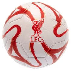 FotbalFans Fotbalový Míč Liverpool FC, Velikost 5, Bílá a Červená, Kvalitní PVC