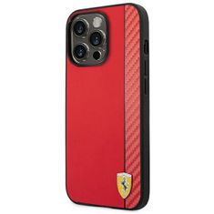 Ferrari Ferrari Carbon - Kryt Na Iphone 14 Pro (Červený)