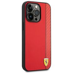 Ferrari Ferrari Carbon - Kryt Na Iphone 14 Pro (Červený)