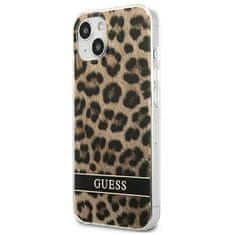 Guess Guess Leopard Electro Stripe – Pouzdro Na Iphone 13 Mini (Hnědé)