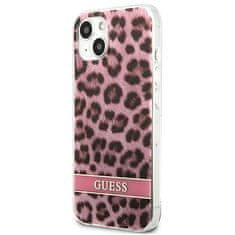 Guess Guess Leopard Electro Stripe – Pouzdro Na Iphone 13 Mini (Růžové)