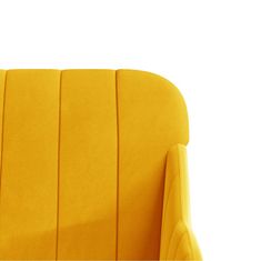 Greatstore Lavice žlutá 110 x 76 x 80 cm samet