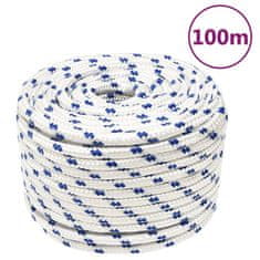 Greatstore Lodní lano bílé 14 mm 100 m polypropylen