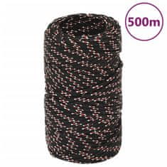 Greatstore Lodní lano černé 2 mm 500 m polypropylen