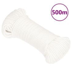 Greatstore Lodní lano celobílé 3 mm 500 m polypropylen