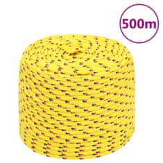 Greatstore Lodní lano žluté 10 mm 500 m polypropylen