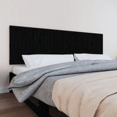 Greatstore Nástěnné čelo postele černé 204x3x60 cm masivní borové dřevo