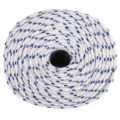 Vidaxl Lodní lano bílé 10 mm 100 m polypropylen