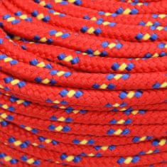 Greatstore Lodní lano červené 6 mm 25 m polypropylen