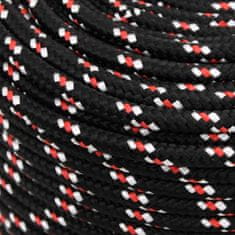 Greatstore Lodní lano černé 10 mm 100 m polypropylen