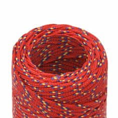 Greatstore Lodní lano červené 2 mm 250 m polypropylen