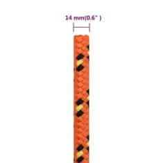 Vidaxl Lodní lano oranžové 14 mm 250 m polypropylen