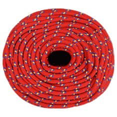 Greatstore Lodní lano červené 10 mm 25 m polypropylen