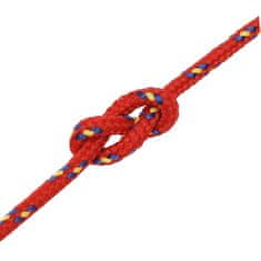 Greatstore Lodní lano červené 3 mm 25 m polypropylen