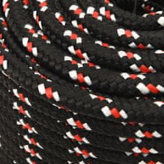 Greatstore Lodní lano černé 12 mm 25 m polypropylen