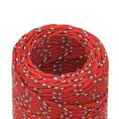 Greatstore Lodní lano červené 2 mm 50 m polypropylen