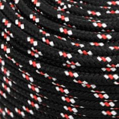 Greatstore Lodní lano černé 6 mm 50 m polypropylen