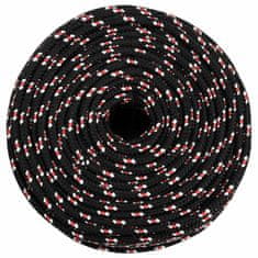 Vidaxl Lodní lano černé 6 mm 50 m polypropylen