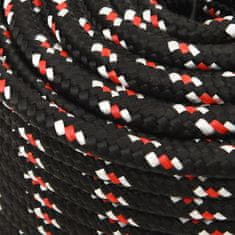 Greatstore Lodní lano černé 12 mm 100 m polypropylen