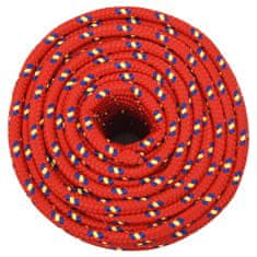 Vidaxl Lodní lano červené 12 mm 100 m polypropylen
