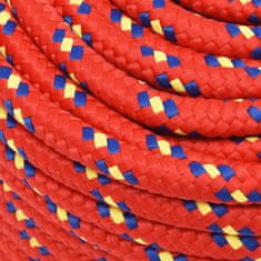 Greatstore Lodní lano červené 12 mm 25 m polypropylen