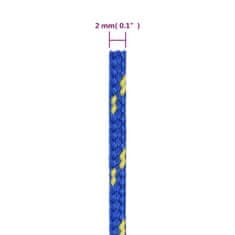 Vidaxl Lodní lano modré 2 mm 100 m polypropylen