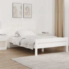 Greatstore Nástěnné čelo postele bílé 127,5x3x60 cm masivní borové dřevo
