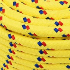 Greatstore Lodní lano žluté 14 mm 250 m polypropylen