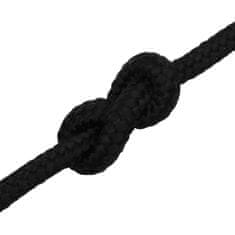 Vidaxl Pracovní lano černé 6 mm 100 m polyester