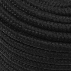 Greatstore Lodní lano celočerné 14 mm 250 m polypropylen
