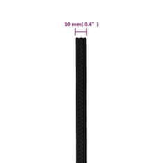 Vidaxl Pracovní lano černé 10 mm 250 m polyester