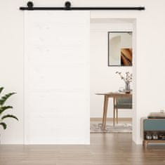 shumee VidaXL posuvné dveře bílé 100x1,8x204,5 cm masivní borovicové dřevo