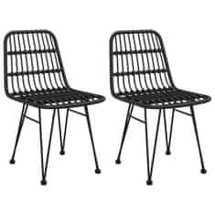 Petromila Zahradní židle 2 ks černé 48 x 62 x 84 cm PE ratan