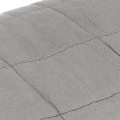 Greatstore Zátěžová deka šedá 150 x 200 cm 11 kg textil